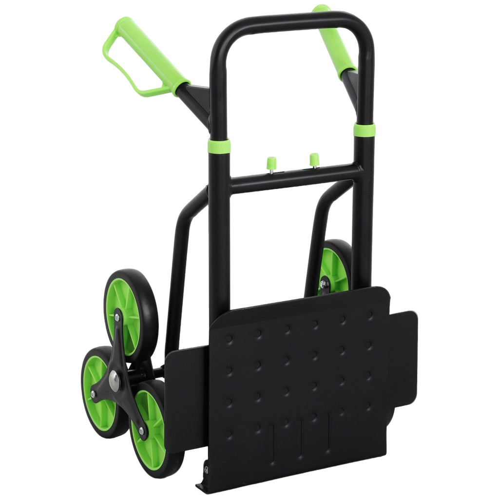 Carrello Portapacchi Pieghevole 6 Ruote ¨C Zephmum ¨C Verde 120kg Acciaio