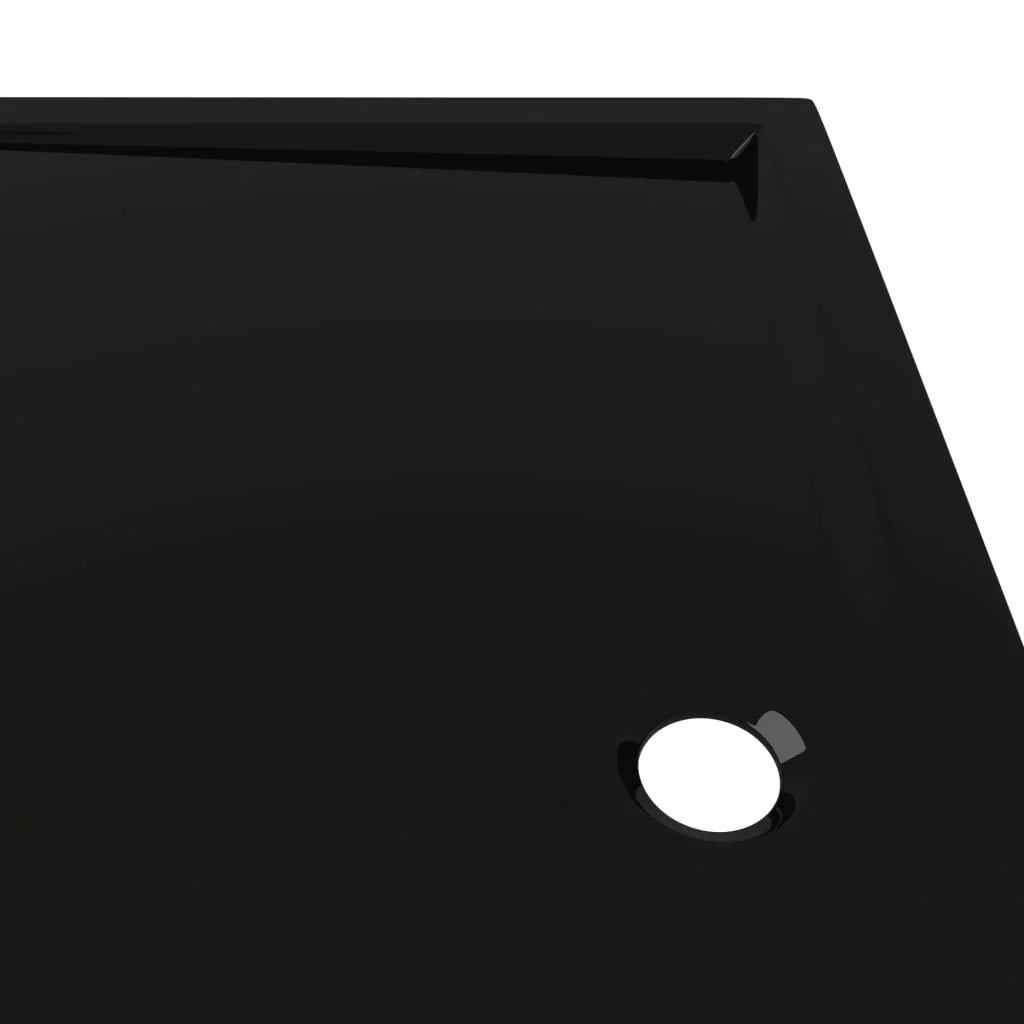 Piatto doccia base doccia piatto doccia bagno WC cabina doccia casa interno rettangolare 80x90 cm ABS nero 02_0001961