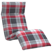 Sdraio da giardino | Lettino Pieghevole Quadri Rossi 175x54x8,5 cm in Tessuto Oxford