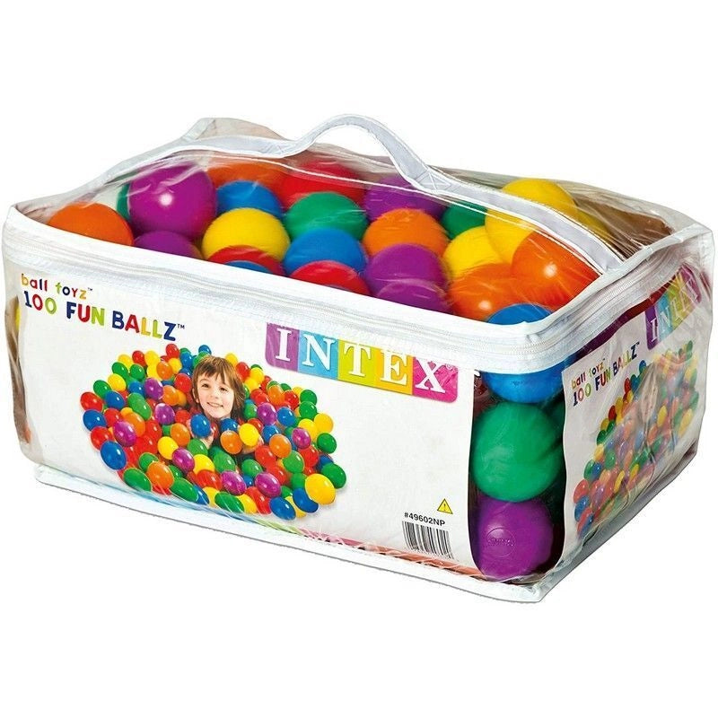 Intex 49602NP Set 100 Palline Colorate per Bambini Gonfiabili e Piscine 6.5 cm colore Multicolore