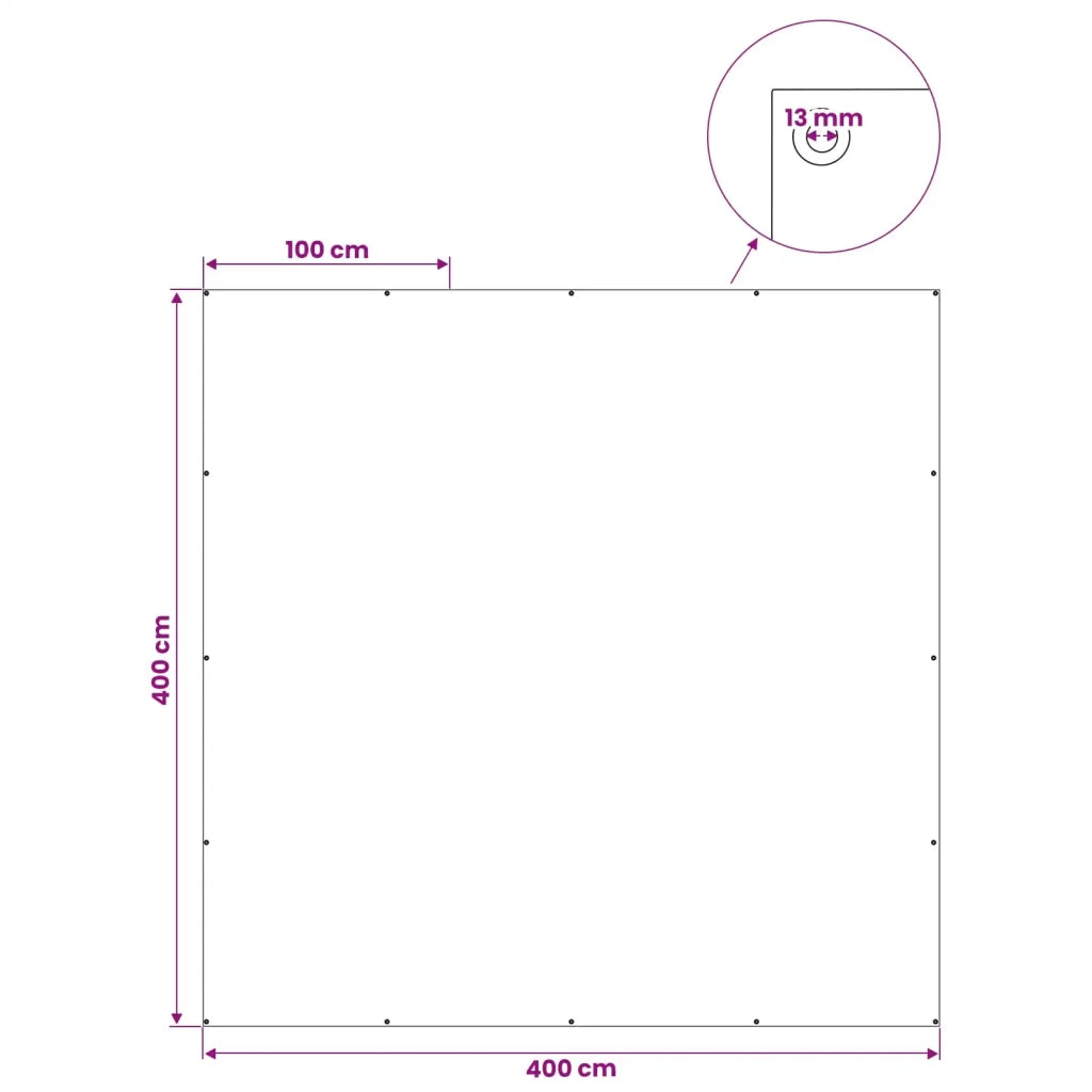 Telo con Occhielli Bianco 4 x 4 m 90 gsm PE 42039388