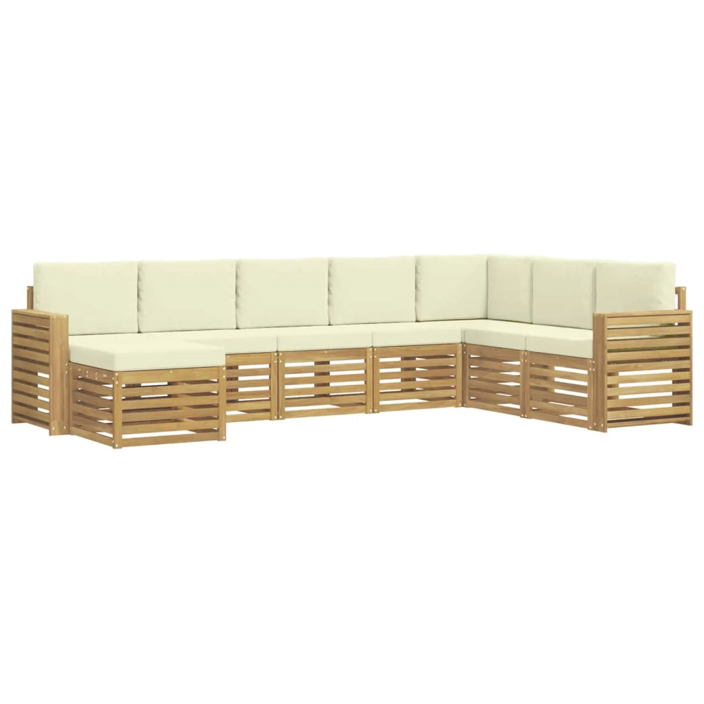 Set di divani da esterno 8 pcs Bianco e Crema 3392320