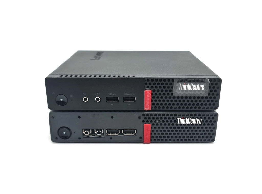 2 PC per Ricambi Lenovo ThinkCentre M910q Tiny No Processore No Ram No Disco con Scheda Madre e Case