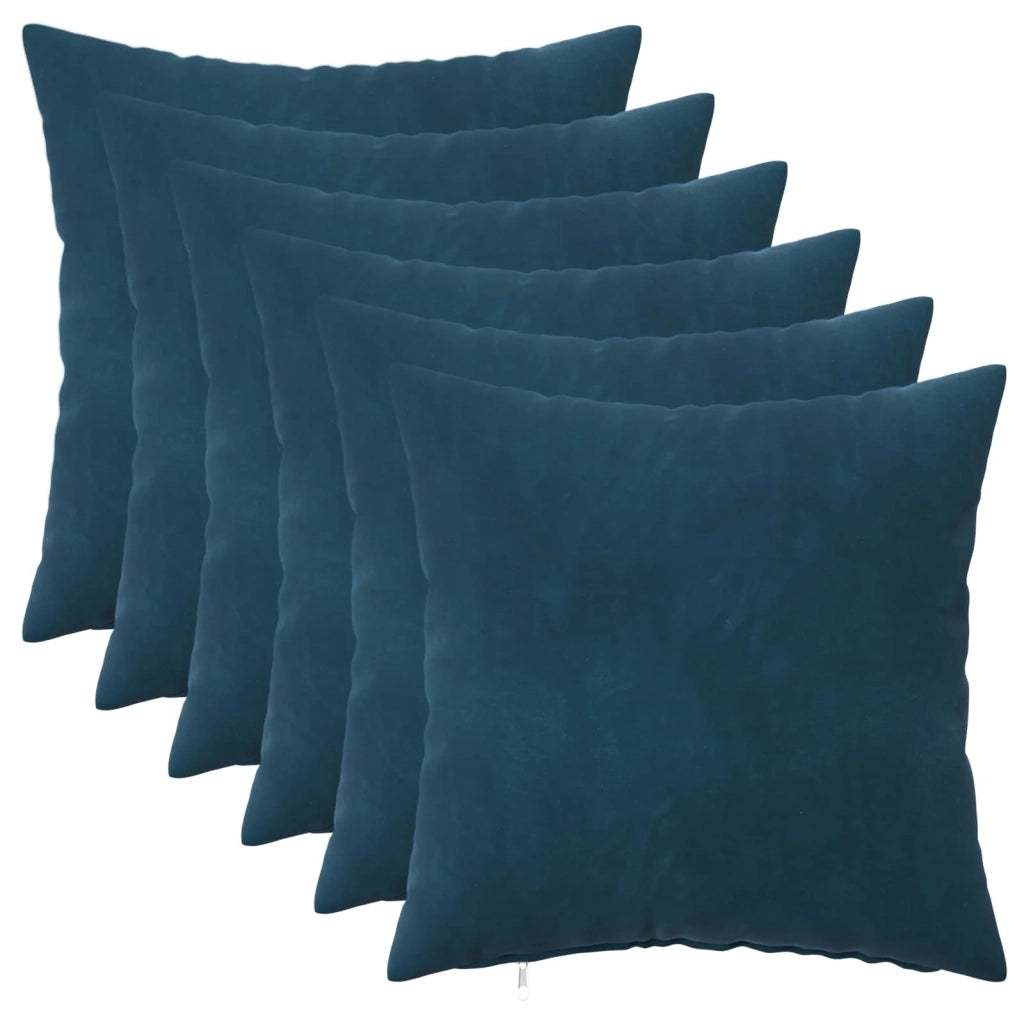 Cuscino con cuscino HEERLEN 6 pz Blu Velluto 923506