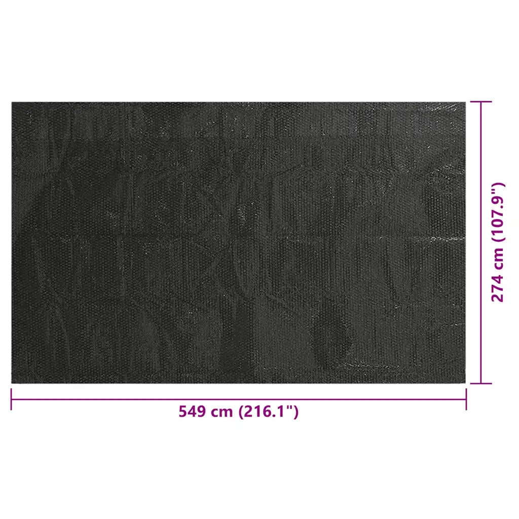 Copertura per Piscina Nera 549x274 cm PE 92165