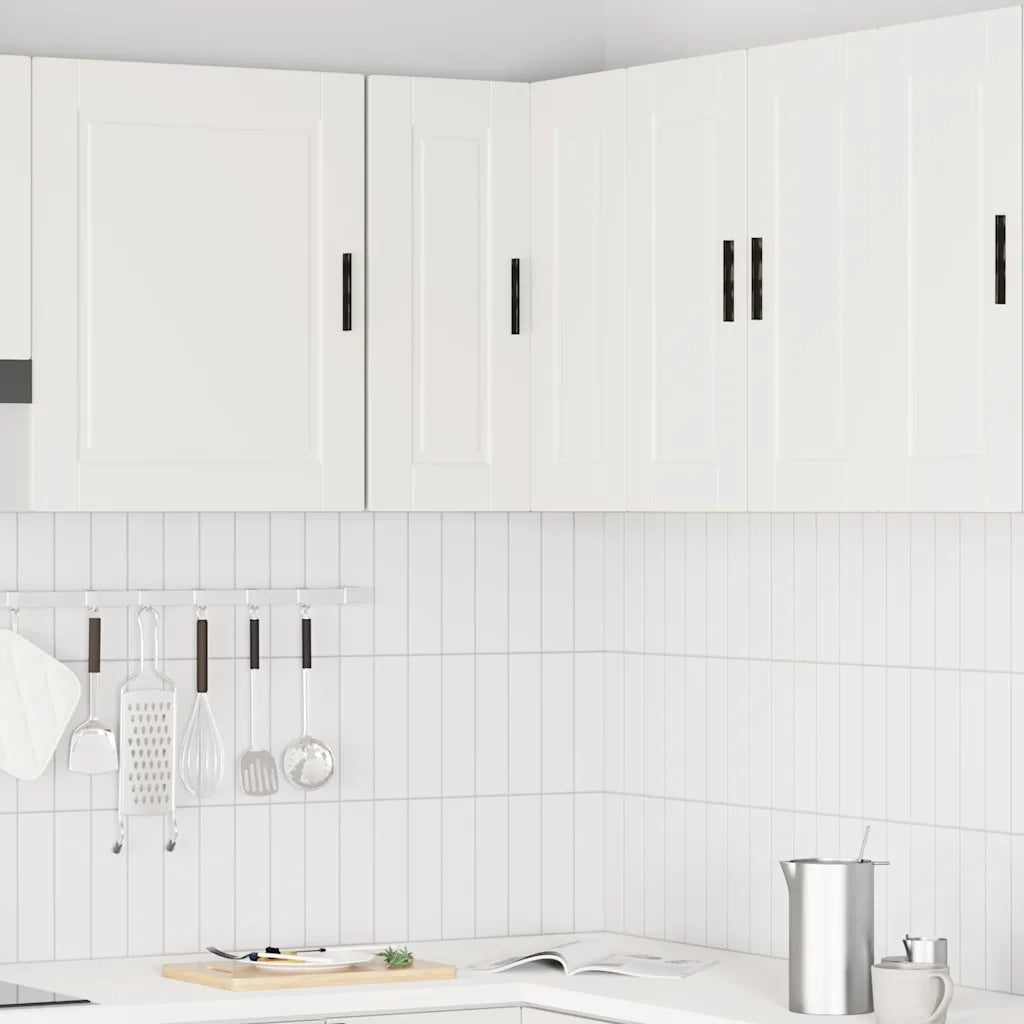 Pensile da Cucina | Mobile da Cucina ad Angolo Porto Bianco in Legno Multistrato