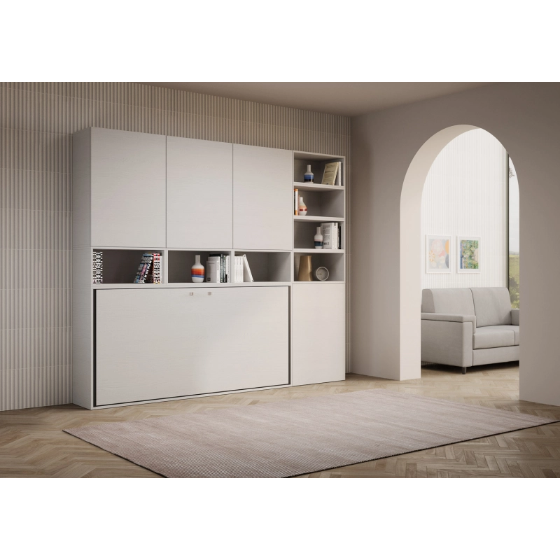 Letto a scomparsa singolo orizzontale Kando composizioni - No,E