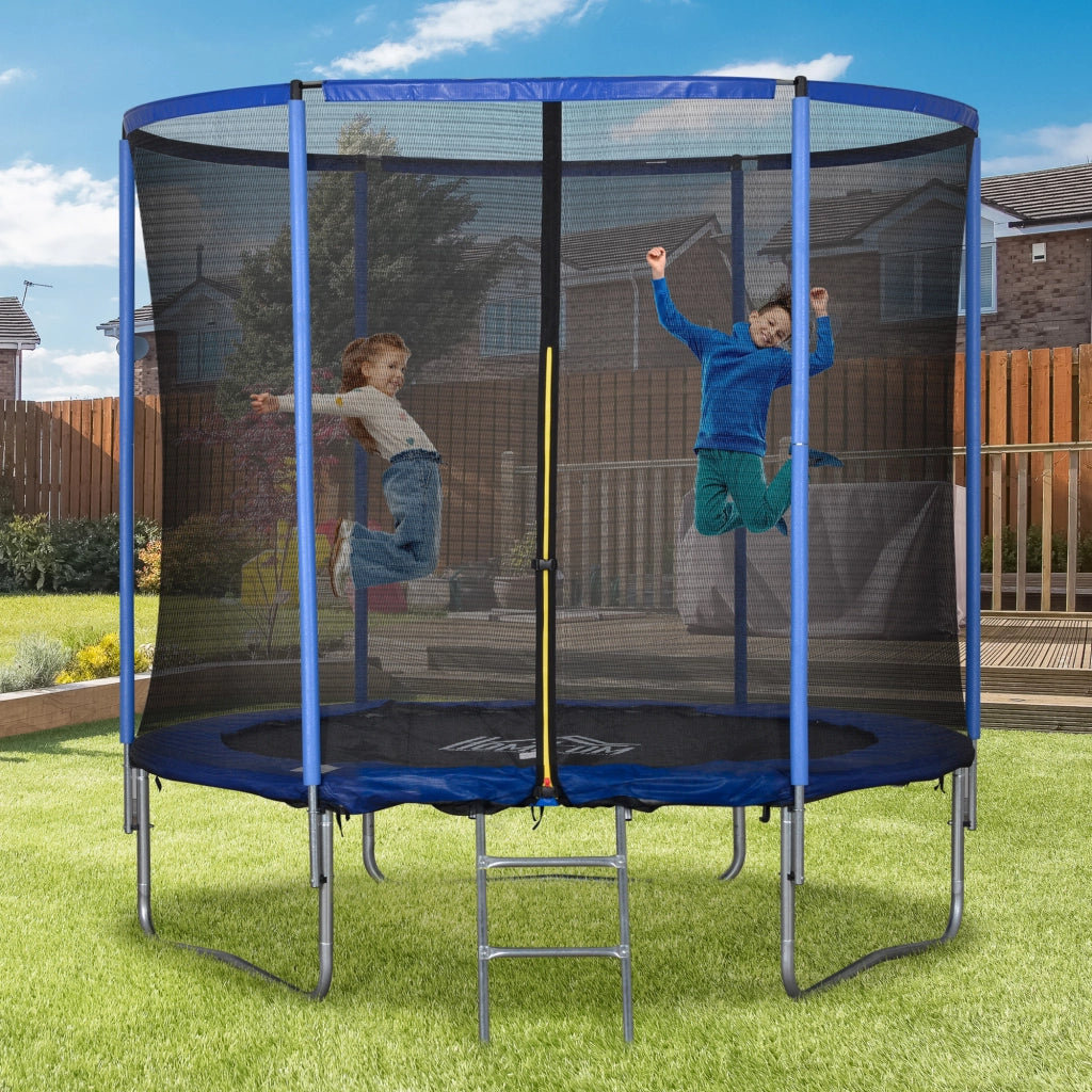 Trampolino Elastico da Giardino ¨C zephmum ¨C Blu e Nero, ?244x240cm