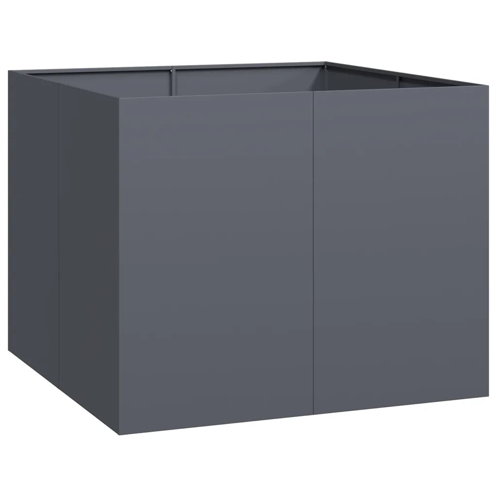 Fioriera | Cassetta per fiori | Vaso Antracite 100x100x80 cm in Acciaio