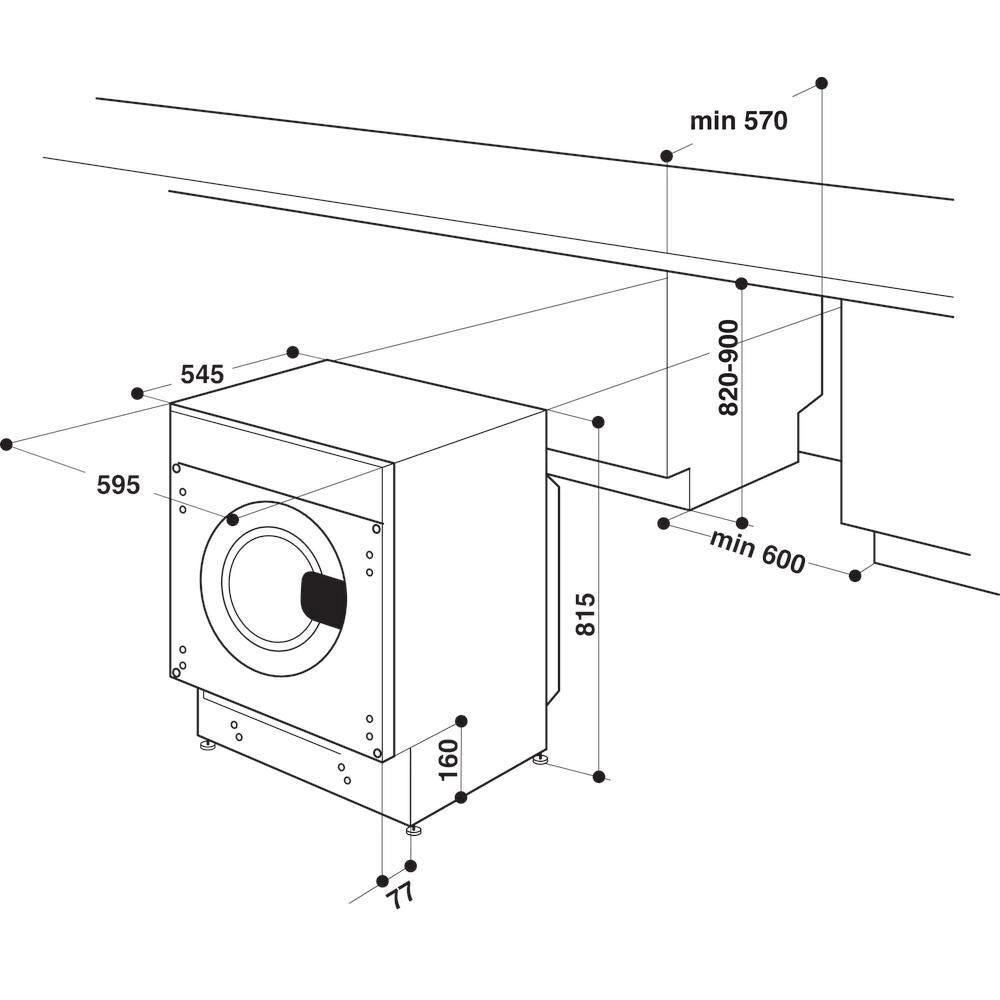 Hotpoint Ariston Lavatrice da incasso Hotpoint BI WMHG 81485 EU
