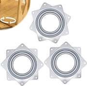 Accessori di rotazione 3 pezzi - piatto di rotazione a 360 gradi con cuscinetti a rulli per display e mobili - tavolo da pranzo - contenitore HTML per piatto di rotazione elettrico