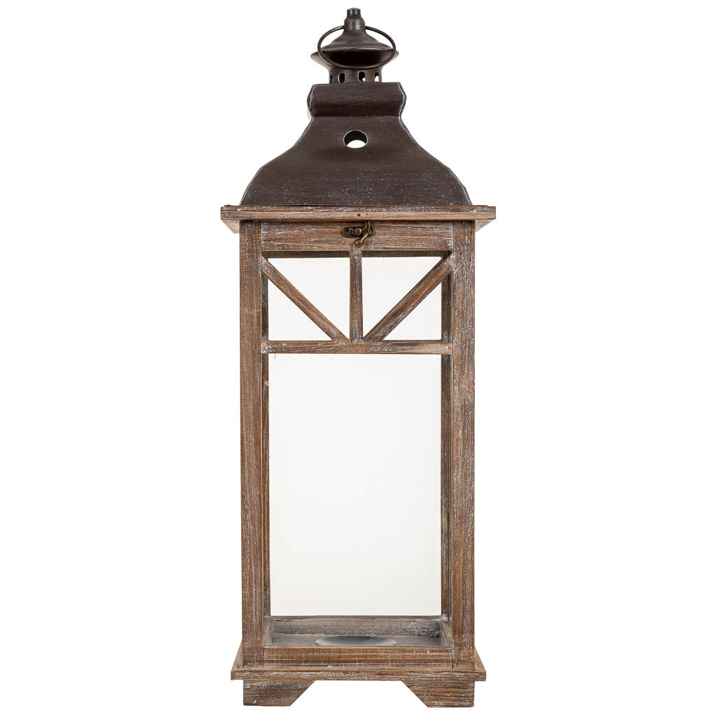 Lanterna in legno 23x23x62h cm