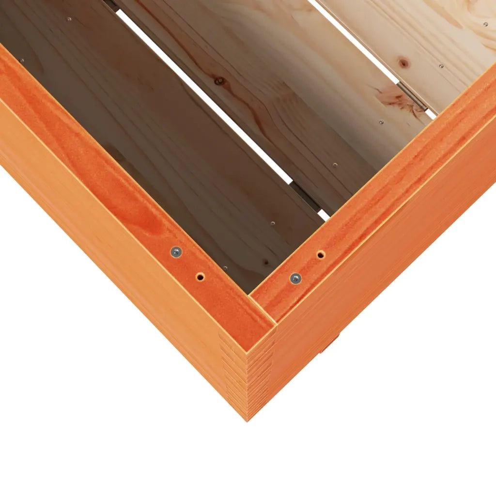 Fioriera | Cassetta per fiori | Vaso Giardino Marrone Cera 70x40x72,5cm Legno Massello Pino