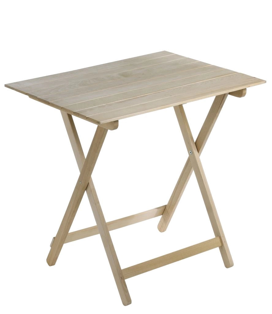 Tavolo da Giardino Terrazzo Pieghevole in Legno di Faggio 60 x 80 cm