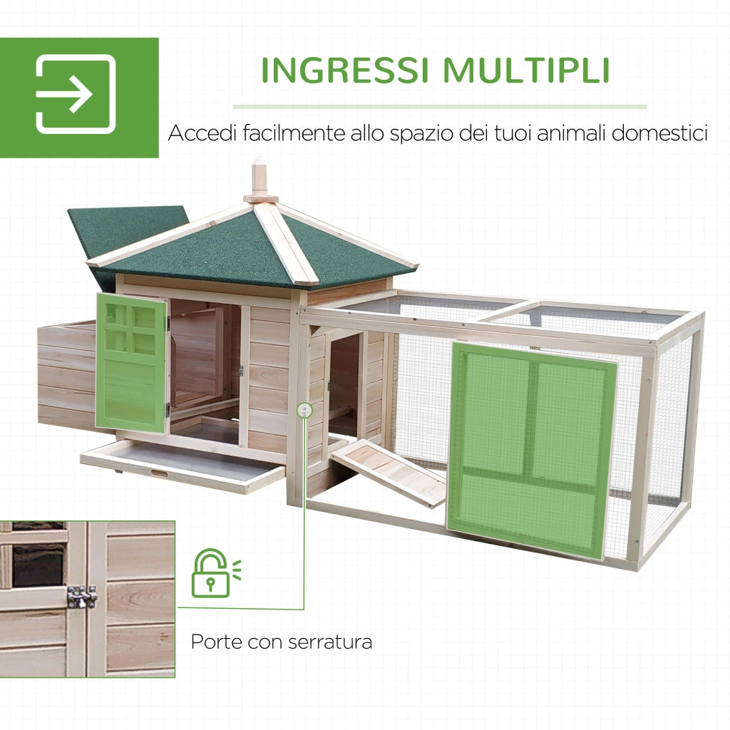 Pollaio da Giardino in Legno ¨C Minimal ¨C 196x76x97cm