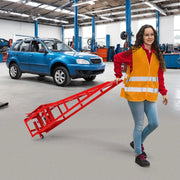 Set 2 Rampe di Sollevamento Idrauliche con Ruote 5T ¨C Xylo ¨C Altezza 23-36 cm, Rosse