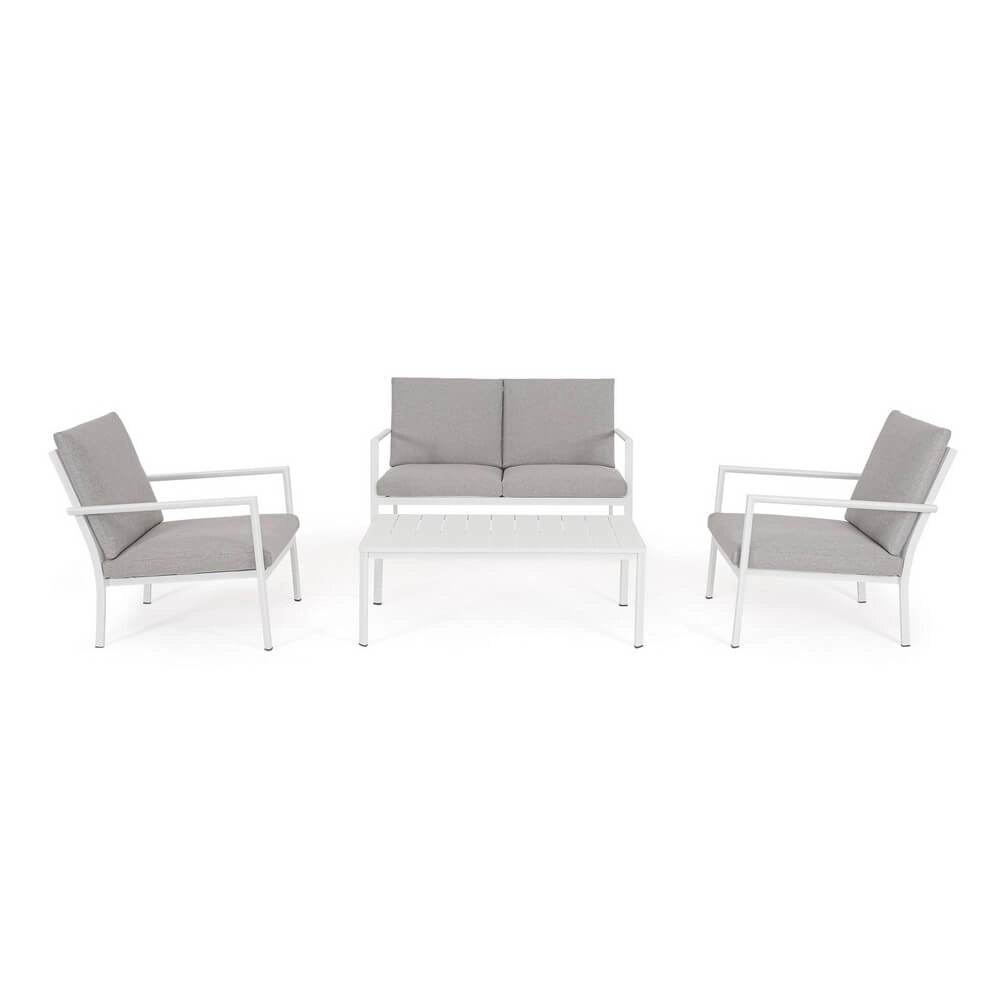 Set da 4 Salotto da Giardino in Alluminio con Cuscini - FYRON