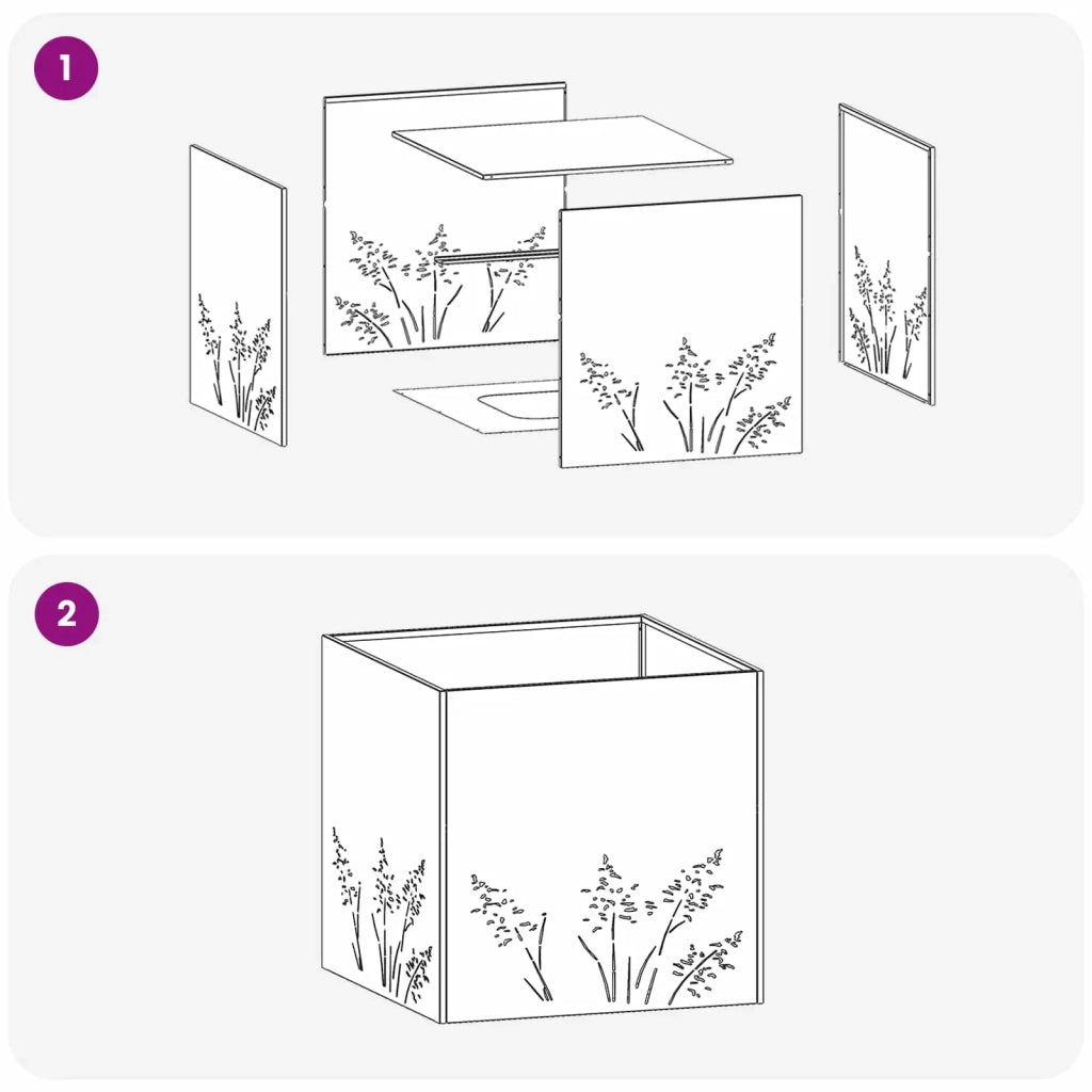 Vaso da giardino Bianco 50 x 50 x 49 cm 8005794