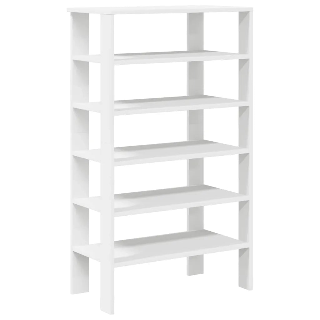 Scarpiera-Scaffale per scarpe Bianca 61x32x105 cm in Truciolato