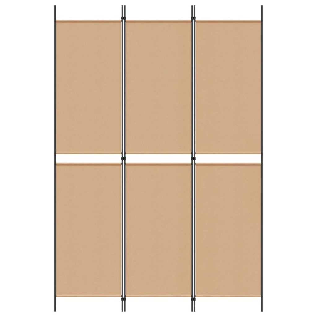 Pannello Divisorio Ambienti | Divider per stanze | Paravento a 3 Pannelli Beige 150 x 220 cm Tessuto