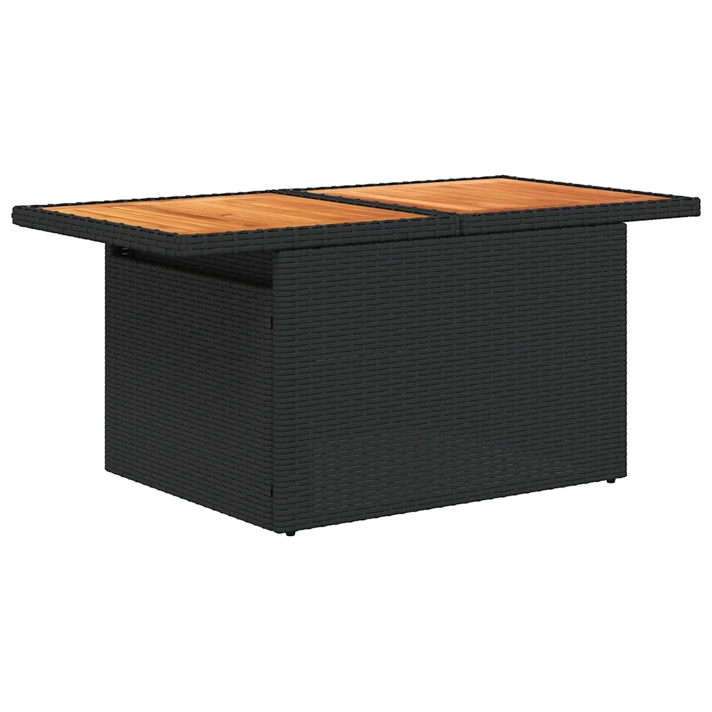 Set Divani da Giardino con Cuscini 7pz Nero Polyrattan 3327333