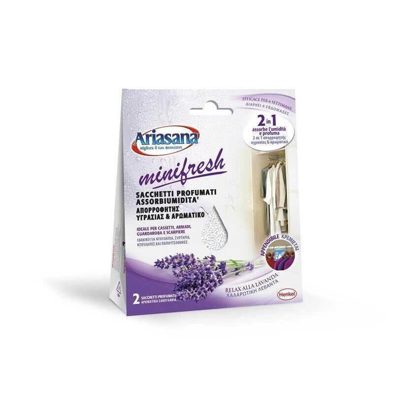 ARIASANA ASSORBIUMIDITÀ APPENDIBILI MINIFRESH DA 100 GR RELAX LAVANDA