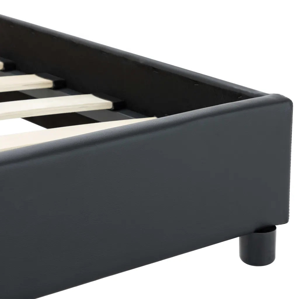 Giroletto-Struttura Letto Nero in Similpelle 140x200 cm 770730