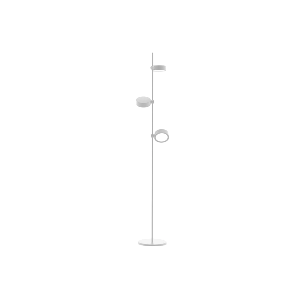 Zafferano Super O Lampada a led da terra Bianca ricaricabile e dimmerabile - 3 Modulo Luce