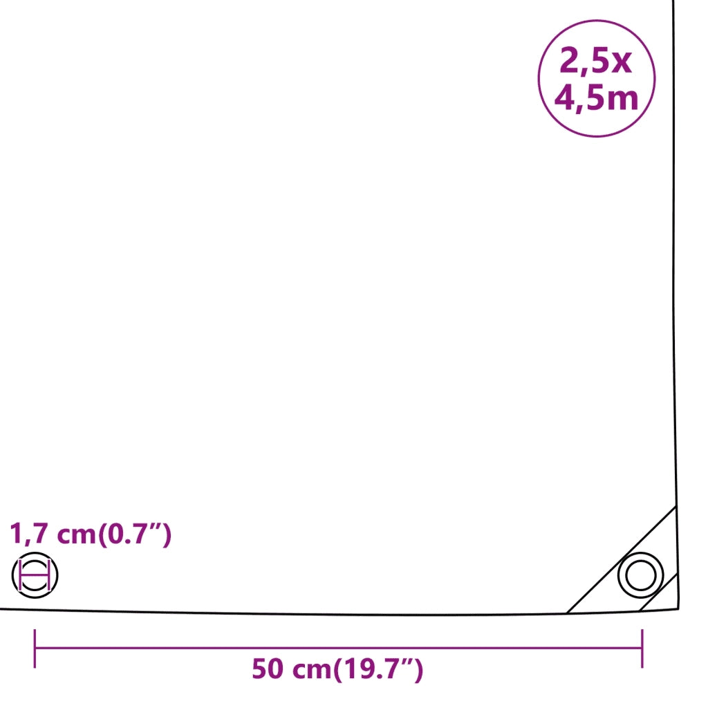 Telone Nero 2,5x4,5 m 650 g/m² 156077