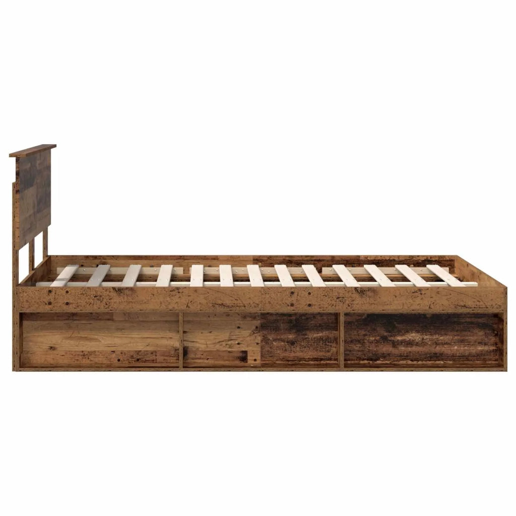 Struttura del letto-Giroletto Legno vecchio 120 x 190 cm Pino massello 778032