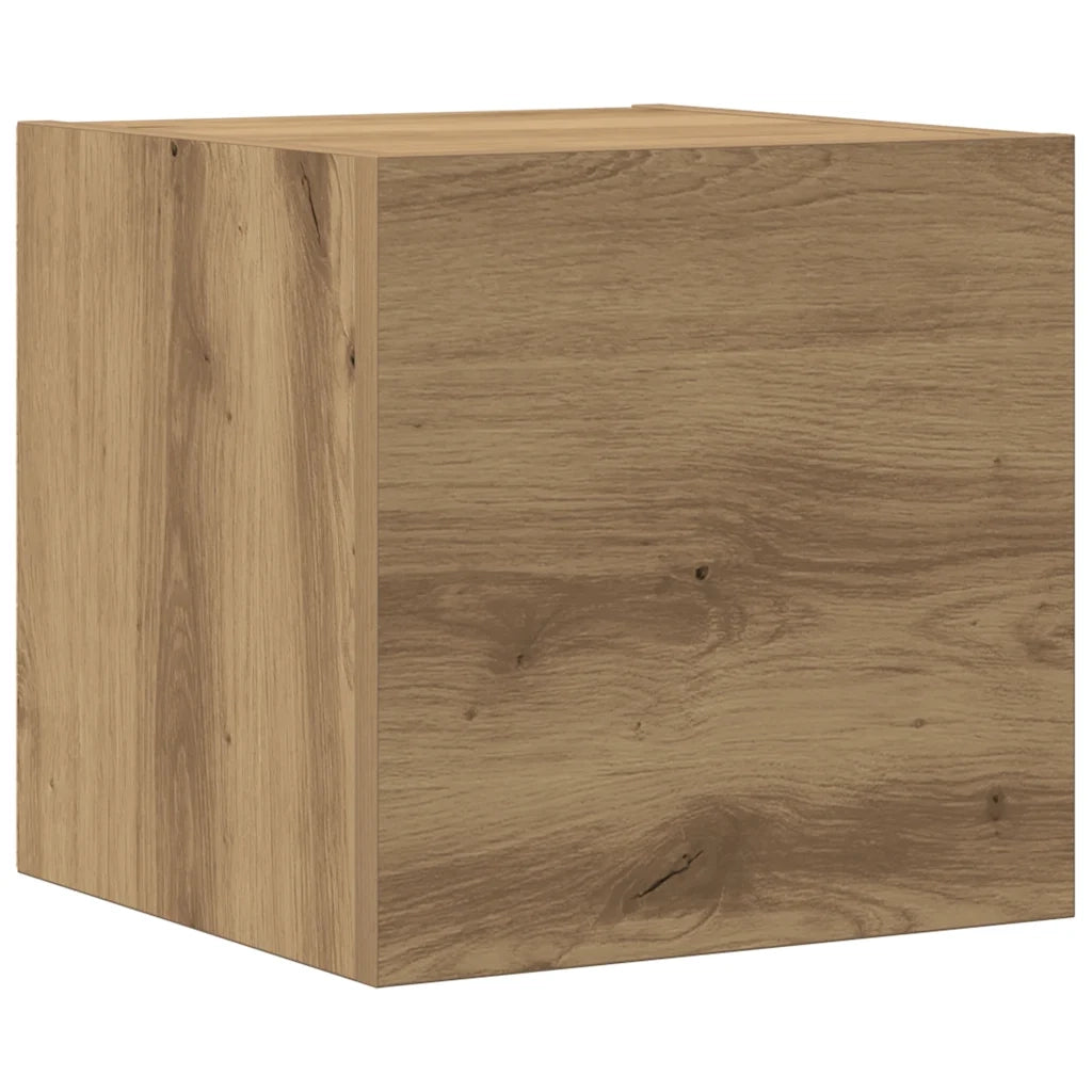 Set Mobile TV 8 pz Montato a Parete Rovere in Legno Multistrato 3328950