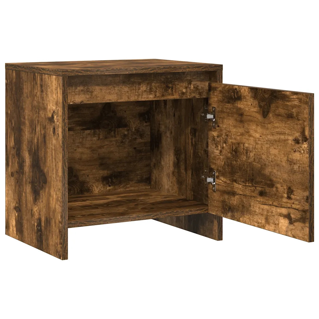 Comodini 2 pz Rovere Fumo 45x34x44,5 cm in Truciolato 813045