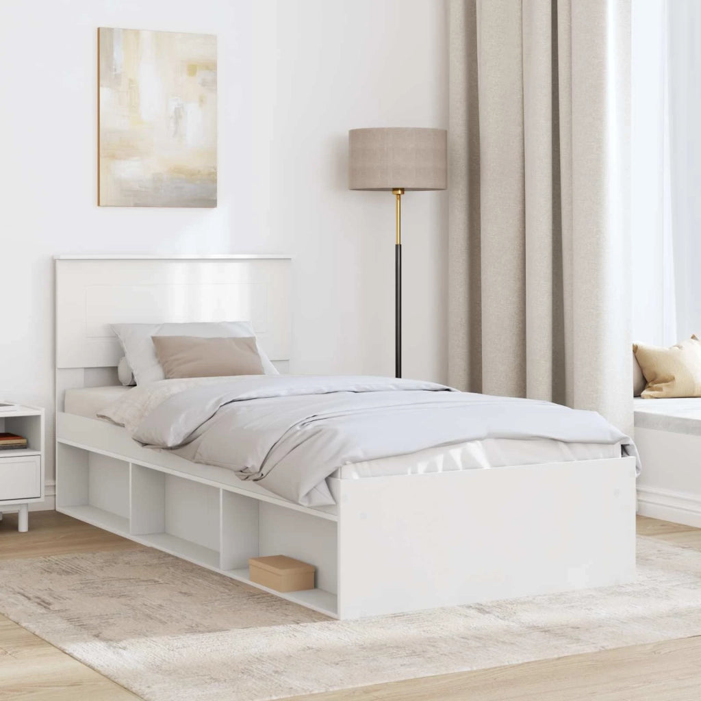 Struttura del letto Bianco 75 x 190 cm Legno multistrato 3407940