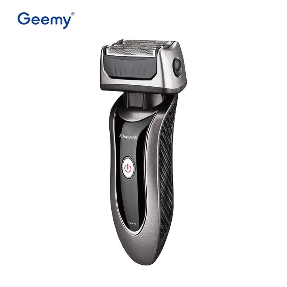 Trade Shop - Rasoio Elettrico Uomo Taglia Barba Ricaricabile A Batteria Impermeabile Gm-7050 -