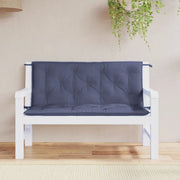 Cuscini per Panca 2 pz-Set di 2 Cuscini per panchina Blu Marino 120x50x7cm in Tessuto Oxford