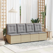 Divano da giardino con cuscino Beige e grigio polyrattan 3394479