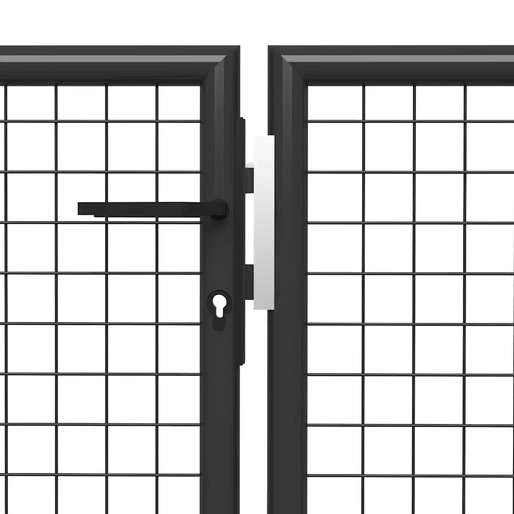 Cancello per Giardino in Acciaio 400x150 cm Antracite 144331