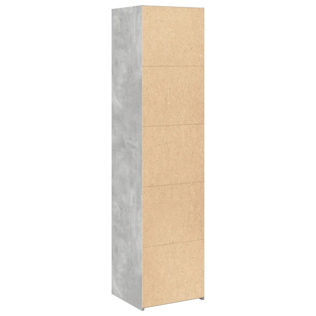 Credenza | Madia | Buffet da pranzo | Armadio da pranzo Grigio Cemento 45x41x185 cm in Legno Multistrato