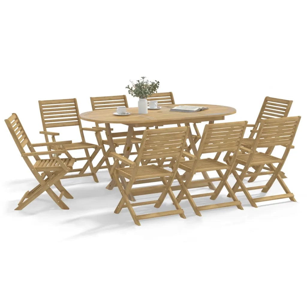 Sedie Giardino Pieghevoli 6pz 54,5x61,5x86,5 cm Massello Acacia 3214226
