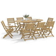Sedie Giardino Pieghevoli 6pz 54,5x61,5x86,5 cm Massello Acacia 3214226
