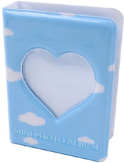Album Fotografico Mini - 3 Pollici Instap - Blu con Nuvoli - PVC di Alta Qualità - 11x8x2,5 cm - Per Foto e Carte - Libro di Foto