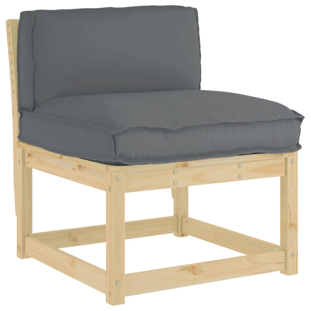 Cuscino Antracite 80 x 40 x 12 cm Tessuto Oxford 42001528