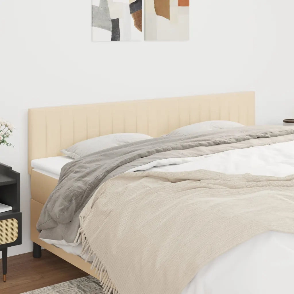 Testiera | Testata Crema 200x5x78/88 cm in Tessuto