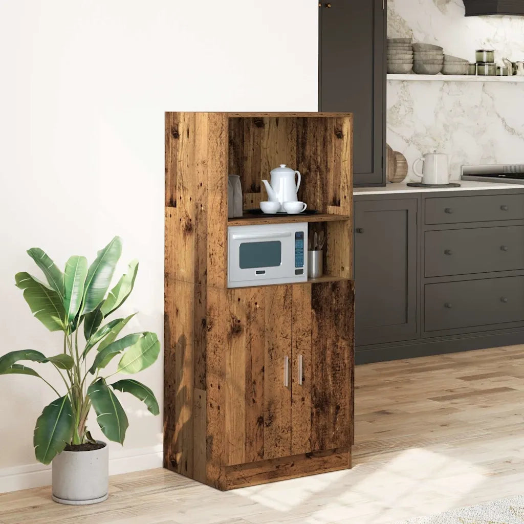Pensile da cucina | Armadietto Cucina Legno Antico 57x41,5x131,5 cm in Truciolato