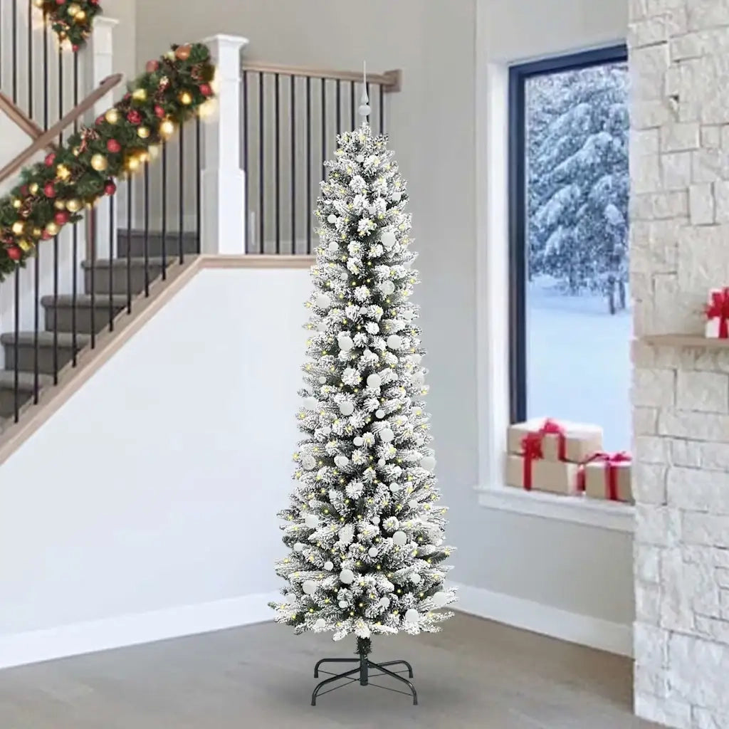 Albero di Natale | Decorazioni natalizie artificiale con 300 LED Bianco 240 cm