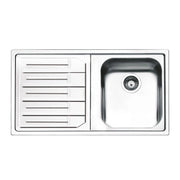 Lavello incasso 1 vasca e gocciolatoio sinistro 86x50 Smeg LP861S2 inox