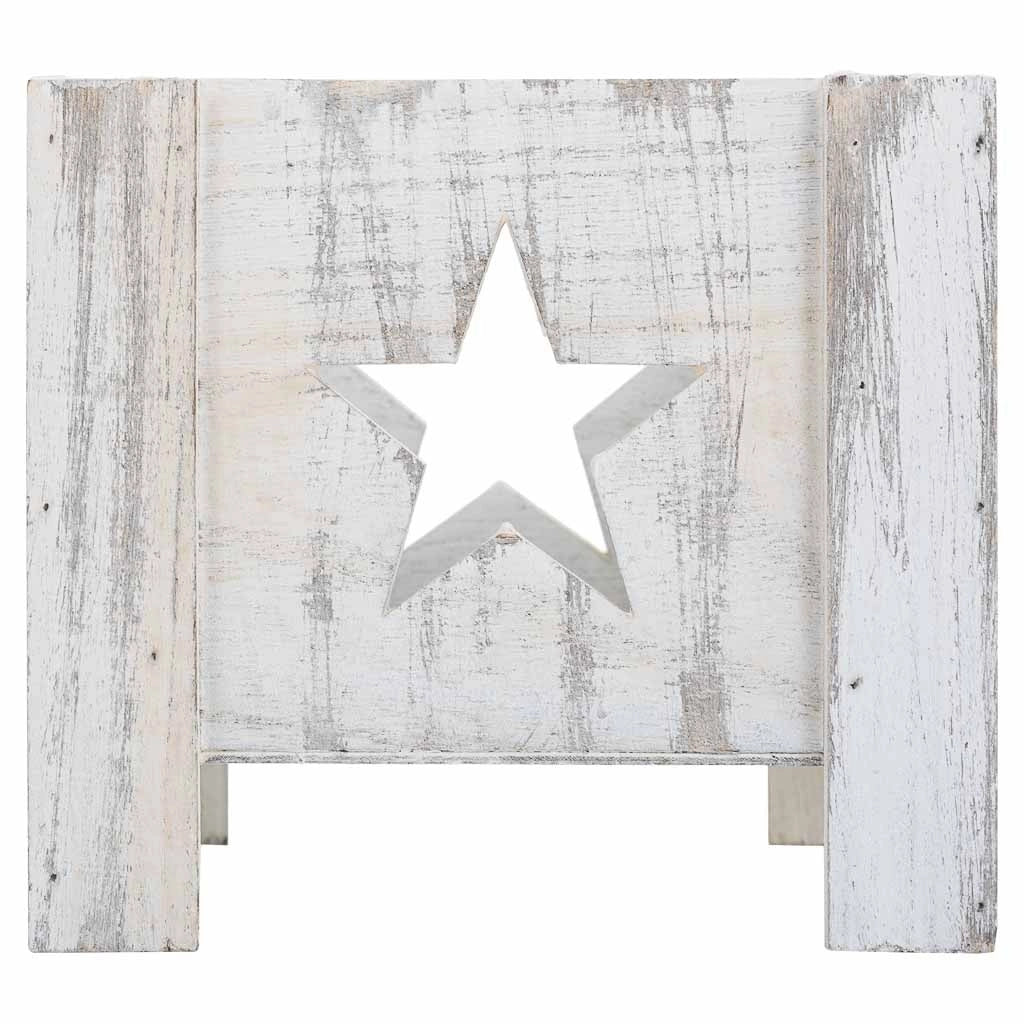 Cesto in legno bianco 16,5x16,5x15h