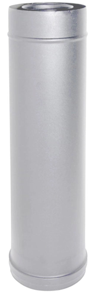 Canna fumaria tubo coassiale INOX elemento diritto D. 80/125 0,5 mt CE stufa pellet  Made in Italy