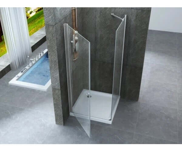 Box Doccia 8mm Anta Battente Totale e Lato Fisso - Venus - 100x100