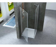 Box Doccia 8mm Anta Battente Totale e Lato Fisso - Venus - 100x60 - Ingresso Lato Corto